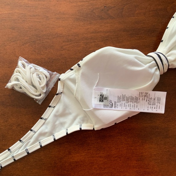 Billabong Flora Beat Striped Bandeau Bikini Top - Picture 10 of 14